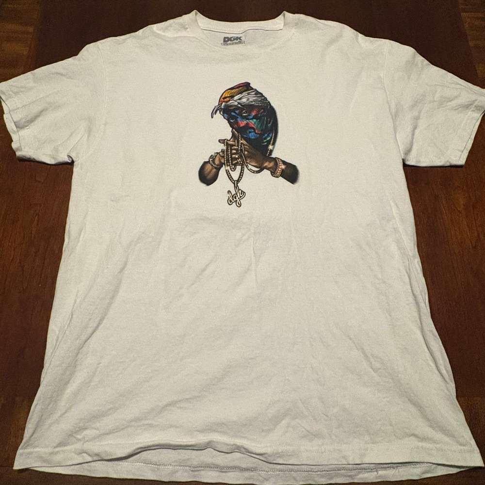 DGK Graphic T-Shirt White Size XL Streetwear Skate Tee 100% Cotton